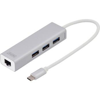 Foto: DIGITUS USB Typ C 3.0 Hub mit Gigabit Ethernet