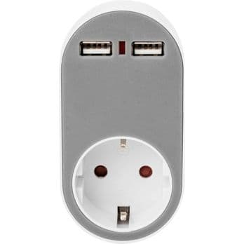 Foto: DIGITUS Universal Steckdosen Adapter 2 x USB-A