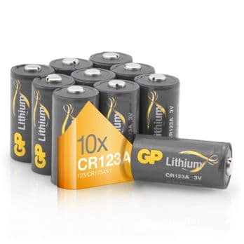 Foto: 1x10 GP Batterie CR 123 A Lithium            070CR123AEB10