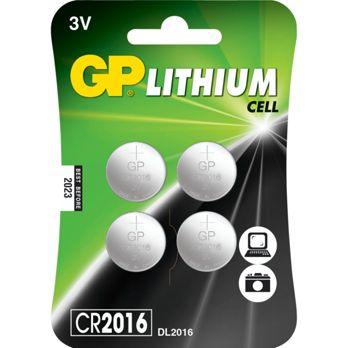 Foto: 1x4 GP CR2016 Lithium 4 Stk.Knopfzellen 3 Volt