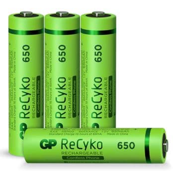 Foto: 1x4 GP ReCyko NiMH Akkus AAA 650mAh DECT-Telefon