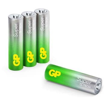 Foto: 1x4 GP Super Alkaline 1,5V AA Mignon LR06 Rel. 03015AETA-B4