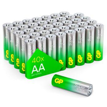 Foto: 1x40 GP Super Alkaline AA Mignon Batterien PET Box  03015AETA-B40