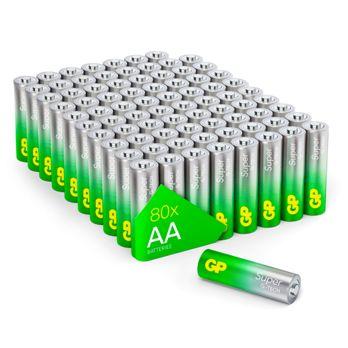 Foto: 1x80 GP Super Alkaline AA Mignon Batterien Blister      03015AS80