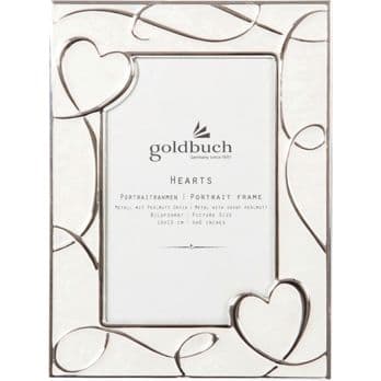 Foto: Goldbuch Hearts creme      10x15 Metallrahmen Portrait     960242