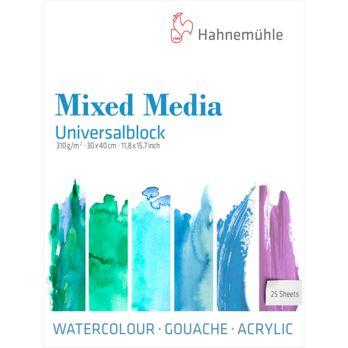 Foto: Hahnemühle Universalblock 25 Bl. Mixed Media 30x40 cm 310 g