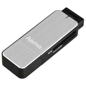Foto: Hama USB 3.0 Multikartenleser SD/microSD Alu schwarz/silber