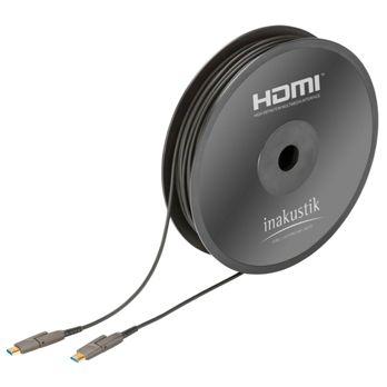 Foto: in-akustik Profi HDMI 2.0 LWL Kabel micro HDMI + Adapter 30m