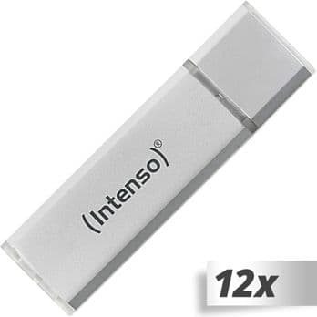 Foto: 12x1 Intenso Alu Line silber 8GB USB Stick 2.0