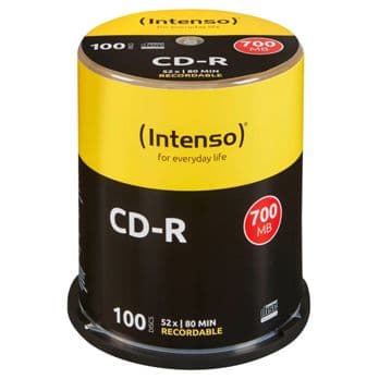 Foto: 1x100 Intenso CD-R 80 / 700MB 52x Speed, Cakebox