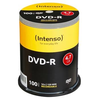 Foto: 1x100 Intenso DVD-R 4,7GB 16x Speed, Cakebox