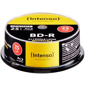 Foto: 1x25 Intenso BD-R 25GB printable 6x Speed, Cakebox