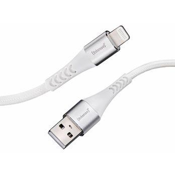 Foto: Intenso USB-Kabel A315L Nylon 1,5m weiß USB-A / Lightning 12W