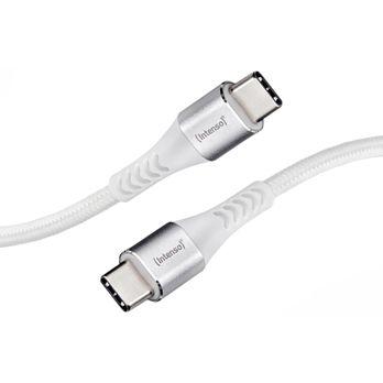 Foto: Intenso USB-Kabel C315C Nylon 1,5m weiß USB-C / USB-C 60W
