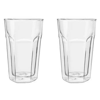 Foto: 1x2 Leopold Vienna Glas Latte Macchiato doppelwandig   LV01516