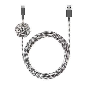 Foto: Native Union Night Cable USB-A to USB-C 3m Zebra