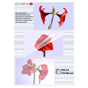 Foto: 1x100 Olympia Laminierfolien DIN A4 125 micron           9176