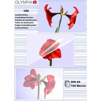 Foto: 1x100 Olympia Laminierfolien DIN A5 125 micron           9177