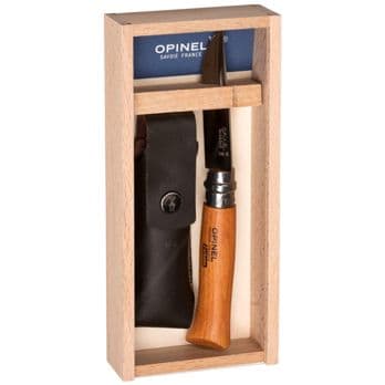 Foto: Opinel Taschenmesser No. 08 in Holzbox inkl. Kunstlederetui