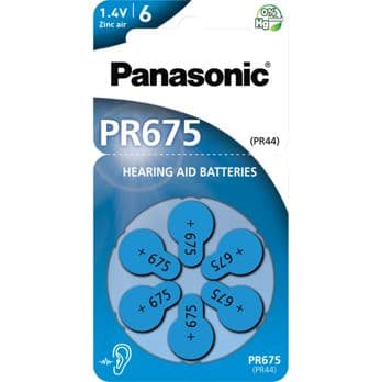 Foto: Panasonic PR 675 Hörgerätezellen Zinc Air 6er Rad