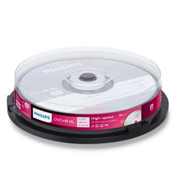 Foto: 1x10 Philips DVD+R 8,5GB DL 8x SP