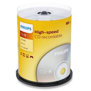 Foto: 1x100 Philips CD-R 80Min 700MB 52x SP