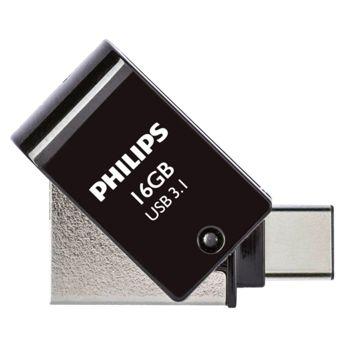 Foto: Philips 2 in 1 OTG          16GB USB 3.1 + USB C Midnight Black