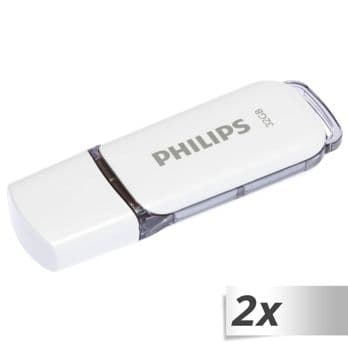 Foto: Philips USB 2.0 2-Pack      32GB Snow Edition Shadow Grey