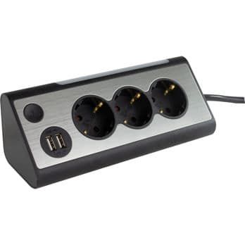 Foto: REV LIGHT SOCKET 3-fach Steckdosenleiste + 2x USB
