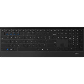 Foto: Rapoo E9500M Multi-Mode-Tastatur Kabellos, ultraflach, Schwarz