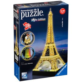 Foto: Ravensburger 3D Puzzle-Bauwerke Eiffelturm bei Nacht