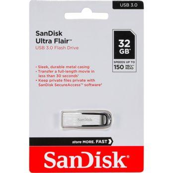 Foto: SanDisk Cruzer Ultra Flair  32GB USB 3.0 150MB/s  SDCZ73-032G-G46