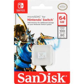 Foto: SanDisk MicroSDXC 100MB     64GB Nintendo      SDSQXAT-064G-GNCZN