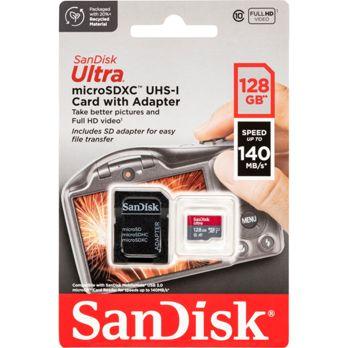 Foto: SanDisk Ultra microSDHC    128GB 140MB/s.Adapt.SDSQUAB-128G-GN6IA
