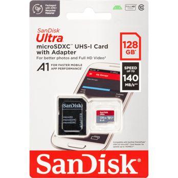 Foto: SanDisk Ultra microSDXC A1 128GB 140MB/s Adapt.SDSQUAB-128G-GN6MA