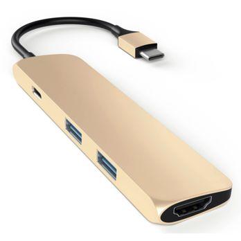 Foto: Satechi Type-C USB Passthrough HDMI Hub gold