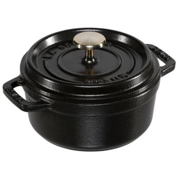 Foto: Staub Cocotte 12cm rund schwarz, Gusseisen