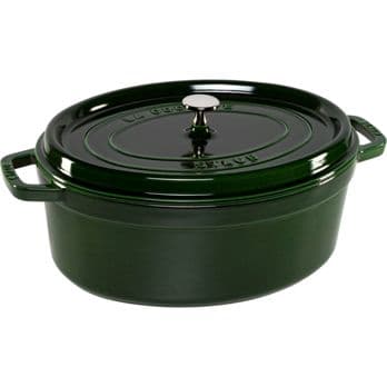 Foto: Staub La Cocotte 33cm oval, Basilikum-grün, Gusseisen