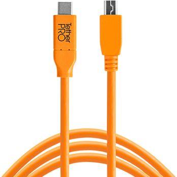 Foto: Tether Tools USB-C zu 2.0 Micro- B 5-Pin 4,60m orange
