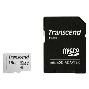 Foto: Transcend microSDHC 300S-A  16GB Class 10 UHS-I U1