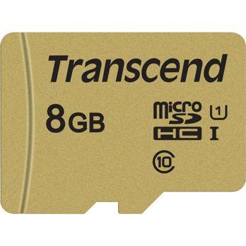 Foto: Transcend microSDHC 500S     8GB Class 10 UHS-I U1 + SD Adapter