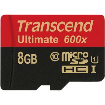 Foto: Transcend microSDHC MLC      8GB Class 10 UHS-I 600x + SD-Adapter