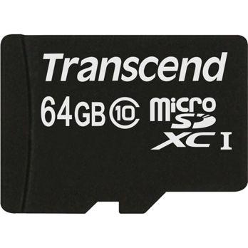 Foto: Transcend microSDXC         64GB Class 10 + SD Adapter