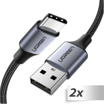 Foto: 2x1 UGREEN USB-C To USB-A Cable Black 1M