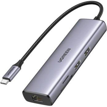 Foto: UGREEN USB-C to 2*USB3.0+HDMI+RJ 45+SD&TF +PD port Hub