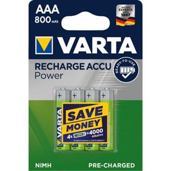 Foto: 10x4 Varta Rechargeable Accu NiMh 800 mAh Micro VPE Innenk.