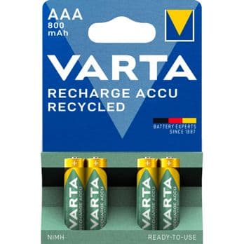 Foto: 1x4 Varta RECHARGE ACCU Recycled 800 mAH AAA Micro NiMH