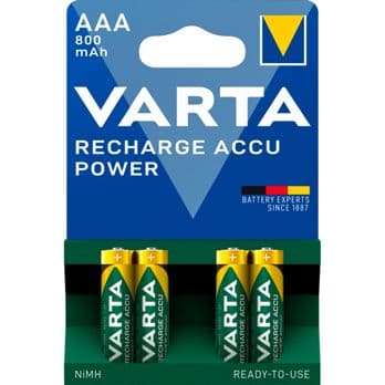 Foto: 1x4 Varta Rechargeable Accu AAA Ready2Use NiMH 800 mAH Micro