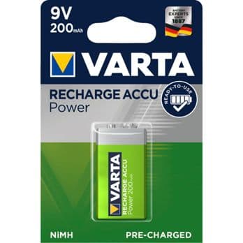 Foto: 50x1 Varta Rechargeable Accu NiMh 200 mAh 9V-Block VPE Master