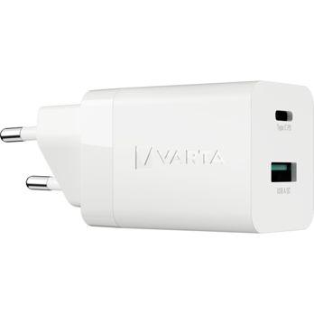 Foto: Varta Speed Charger 38W GaN PD USB-C 20W + USB-A 18W, weiß